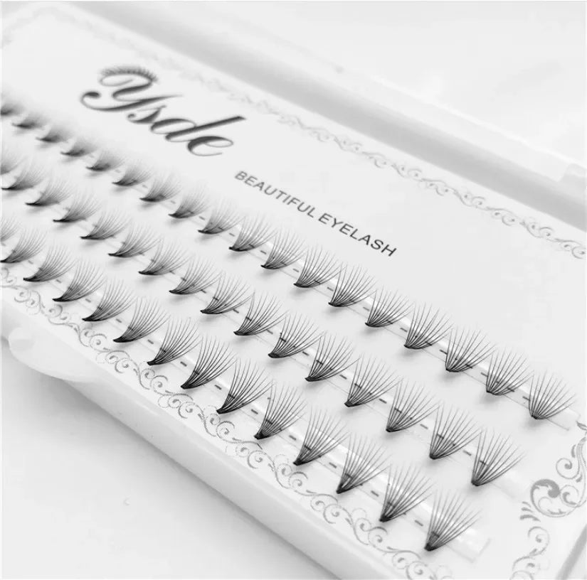HBZGTLAD 8-18mm 60 bundles/Set Natural 6/10/20D Black 0.07mm fiber Lashes False Eyelashes Extension Beauty Tips Big eye tools