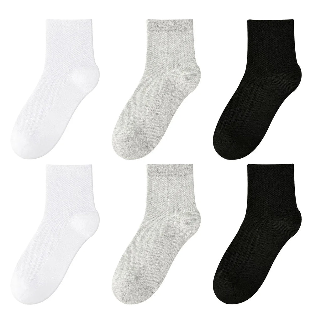 Children's Pure Cotton Mesh Boneless Summer Thin Ankle Socks OEKO-TEX Certified Safe for Kids Boys and Girls for School and Home