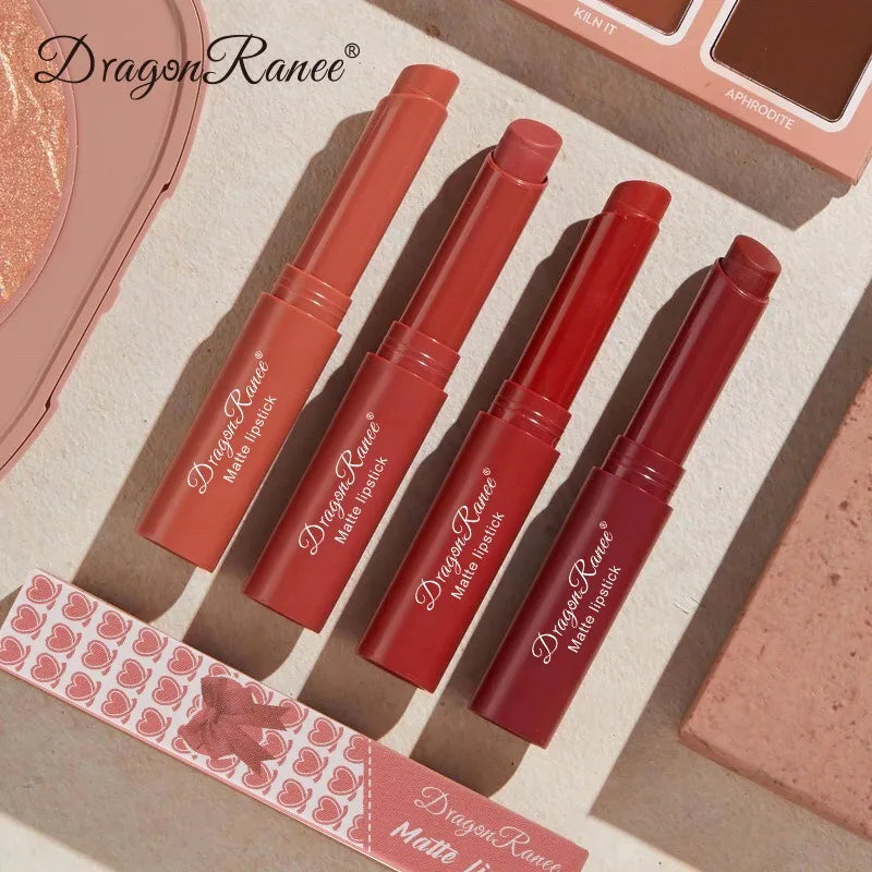 Nude Pink Matte Lipstick 12 Color Waterproof Long Lasting Lip Sticks Not Fading Sexy Red Velvet Solid Lip Gloss Women Lip Makeup