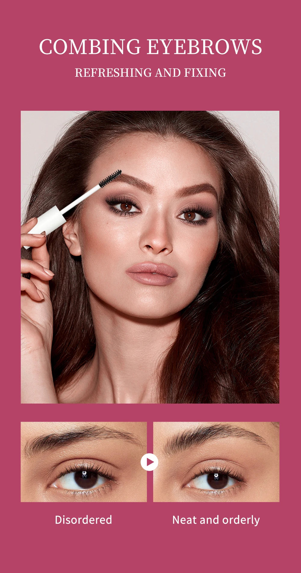 QIBEST Eyebrow Gel Styling Liquid Colorless Transparent Fixed Gel Waterproof Sweat-proof Eyebrow Repair Makeup Gel For Eyebrows