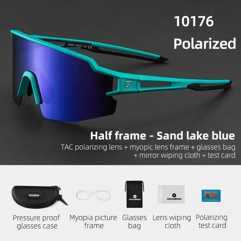 ROCKBROS Cycling Glasses Polarized UV400 Protection Bicycle Sunglasses Men Women Photochromic MTB Road Bicycle Goggles Eyewear