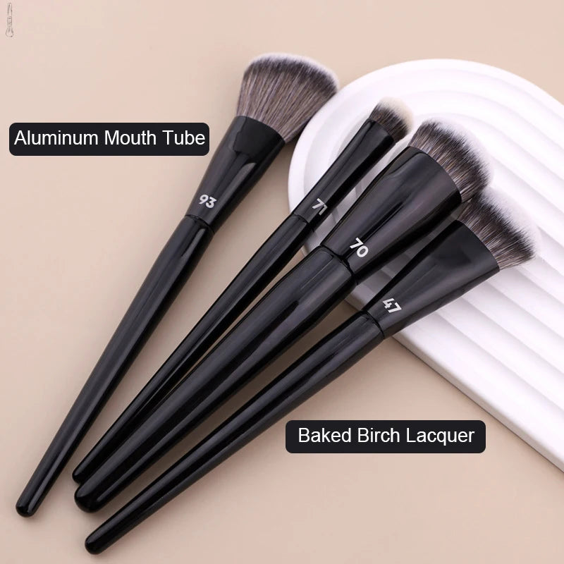 Single Flat Round Tube Flat Head Foundation Brush Concealer Makeup Brush Face Contour Foundation Makeup Tool