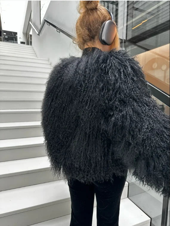 New Winter Autumn Fashion Real Fur Jacket Women Genuine Mongolia Sheep Fur Coat