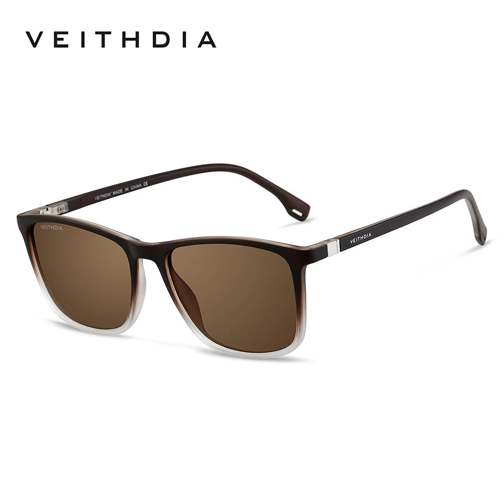 VEITHDIA Brand Men Women Sunglasses Unisex Retro TR90 Sunglasses Polarized UV400 Lens Vintage Eyewear Sun Glasses For Male 7521