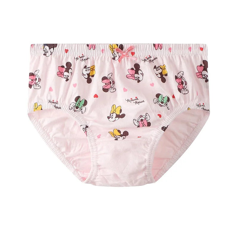 5 Packs/Box Children Underwear Mickey Cartoon Girls Panties Soft Cotton Kids Triangle Panty Breathable Girls Briefs Gift Box