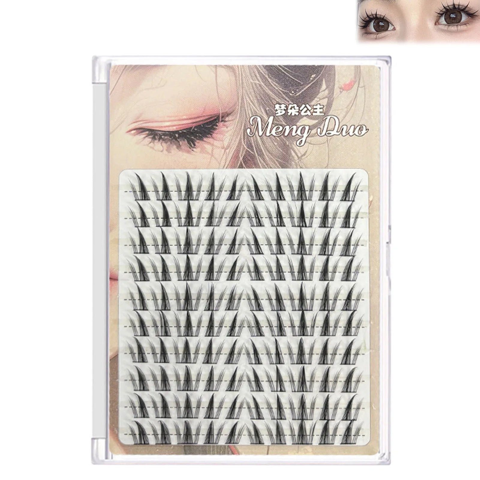 10 Rows 3D Wispy Manga Sunflower Fake Eyelashes Fluffy Volume False Eyelashes Extension for Eye-Lifting Effect DIY Makeup Tools
