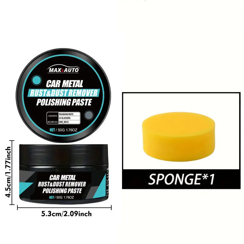 Car Rust Restoration Paste for Chrome Parts of Auto Rust And Fading on Car Wheels Designed for Renewing Oxidized Scratch Repair