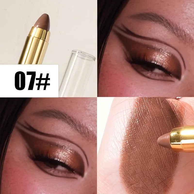 Waterproof Pearly Eyeshadow Pencil Stick 7 Colors Long Lasting Glitter Shimmer Eyeshadow Pen Eyeliner Stick Eyes Makeup Tools