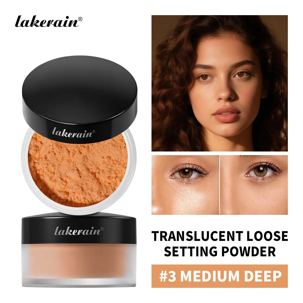Loose Baking Setting Powder Long Lasting Oil Control Natural Face Matte Waterproof Brightening Loose Powder Makeup Cosmetics
