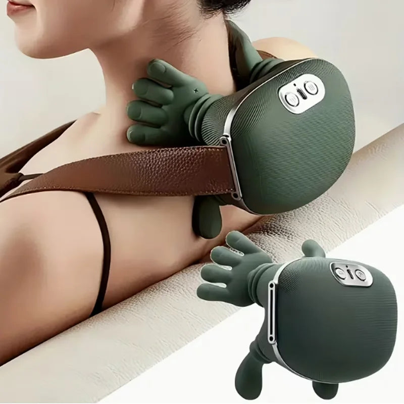 1pc Neck and Shoulder Massager, Electric Neck Massager with Finger Massager, Wireless Professional Neck and Shoulder Massager, w