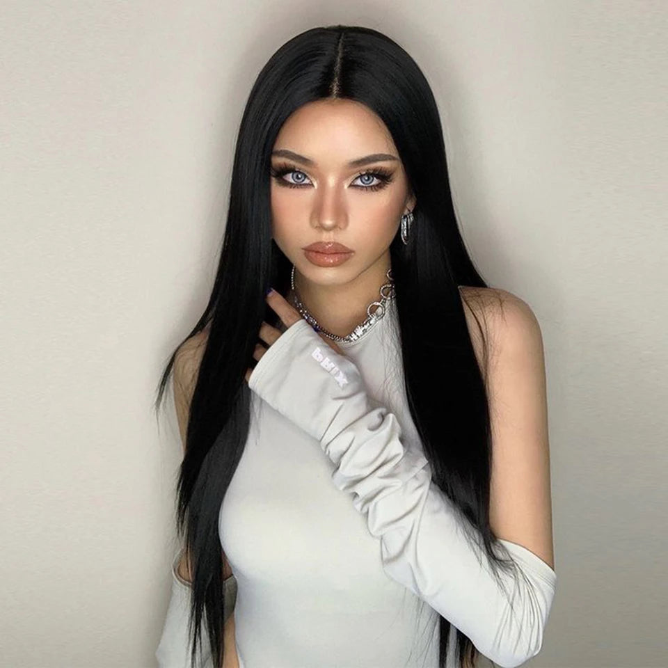 Charisma Synthetic Lace Front Wig Long Silky Straight Hair Heat Resistant Hair Synthetic Wigs For Women Ginger Blonde Wig