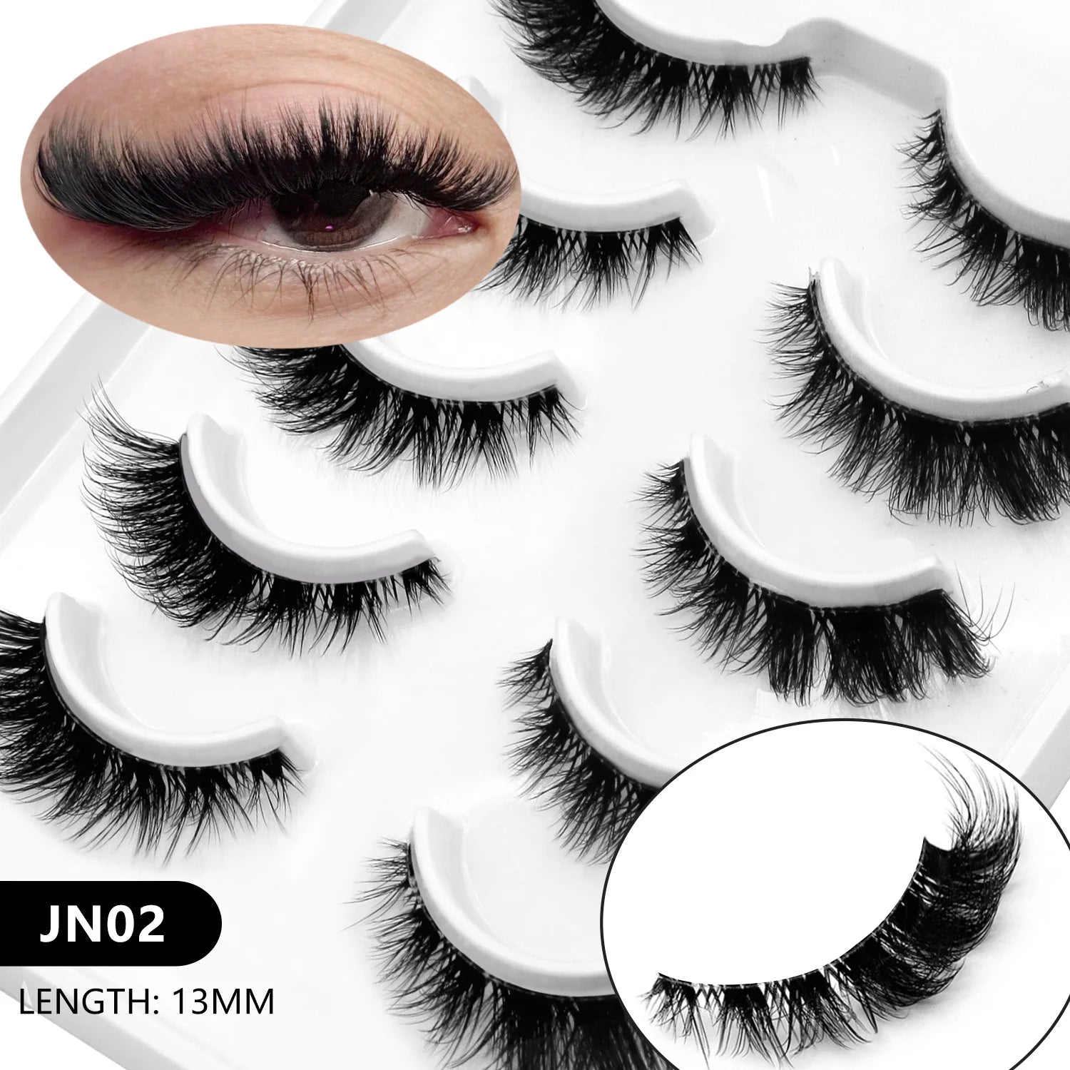 Veltrinay Cat Eye Lashes Soft Natural Faux Mink Eyelashes Fake Lashes Natural Look Wispy Winged End Eye Elongated Makeup