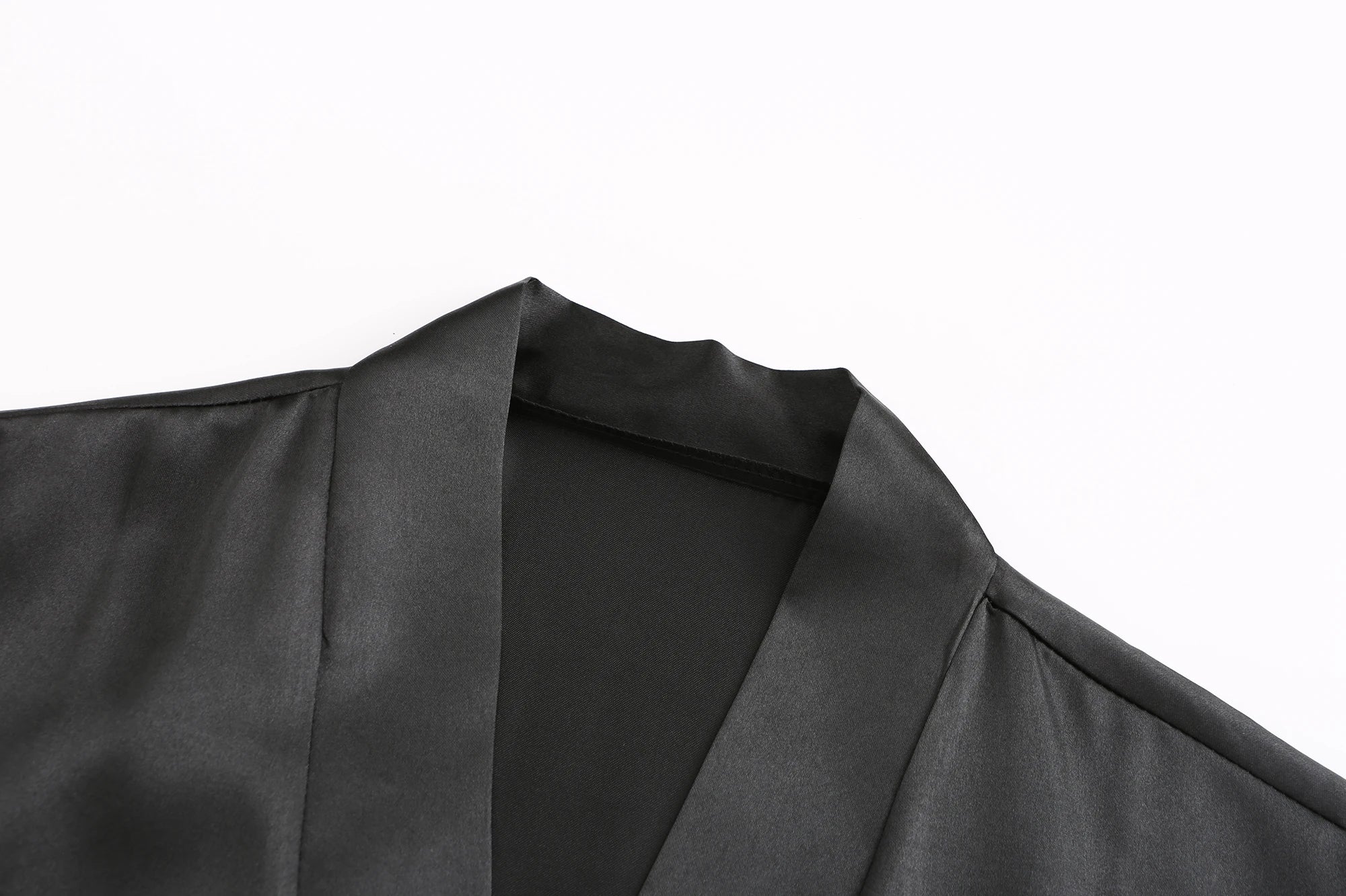 Black Women Silky Satin Robe Wedding Bridal Party Bride Bridesmaid Robes Kimono Loungewear Dressing Gowns