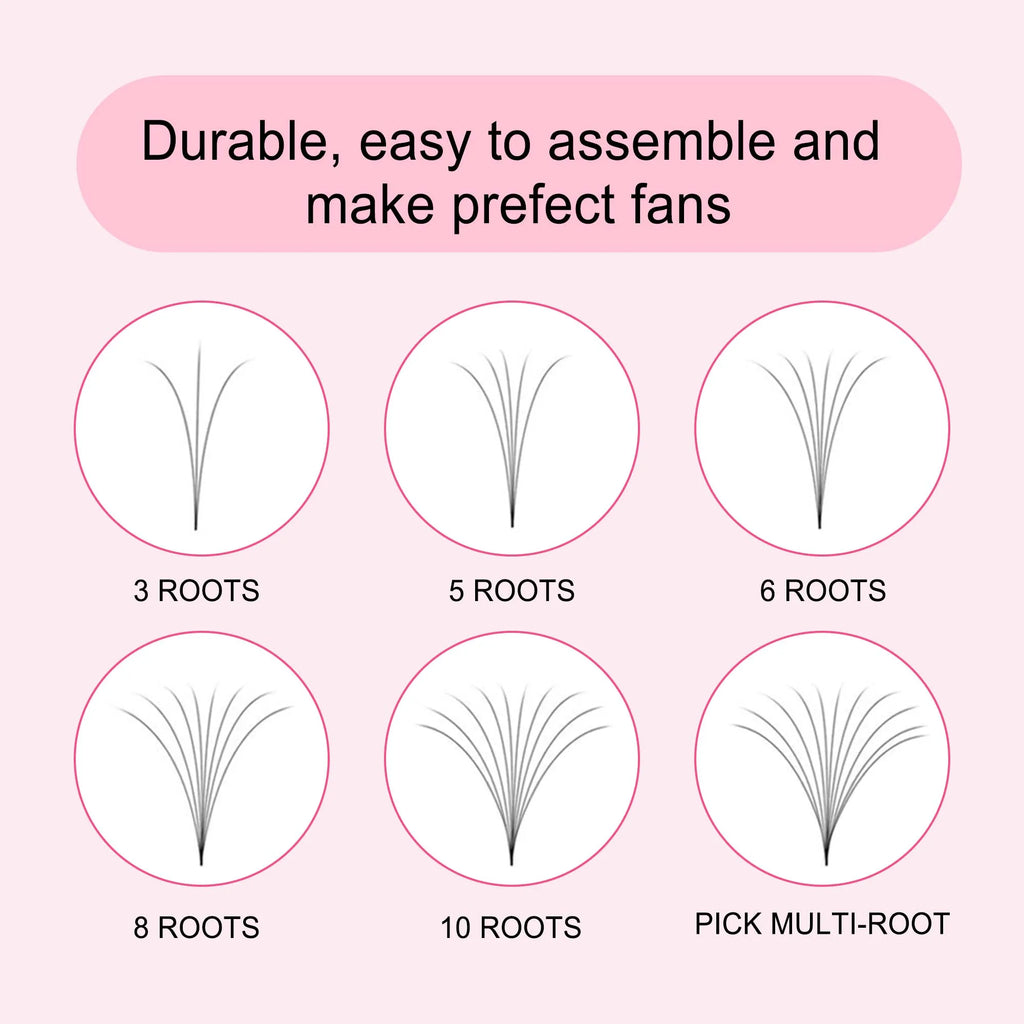 CoMango Easy Fan Lashes Extension DIY 2d/3d/4d/10d Faux Mink Blooming Eye Lash Extensions 0.03/0.05/0.07 Makeup Lashes