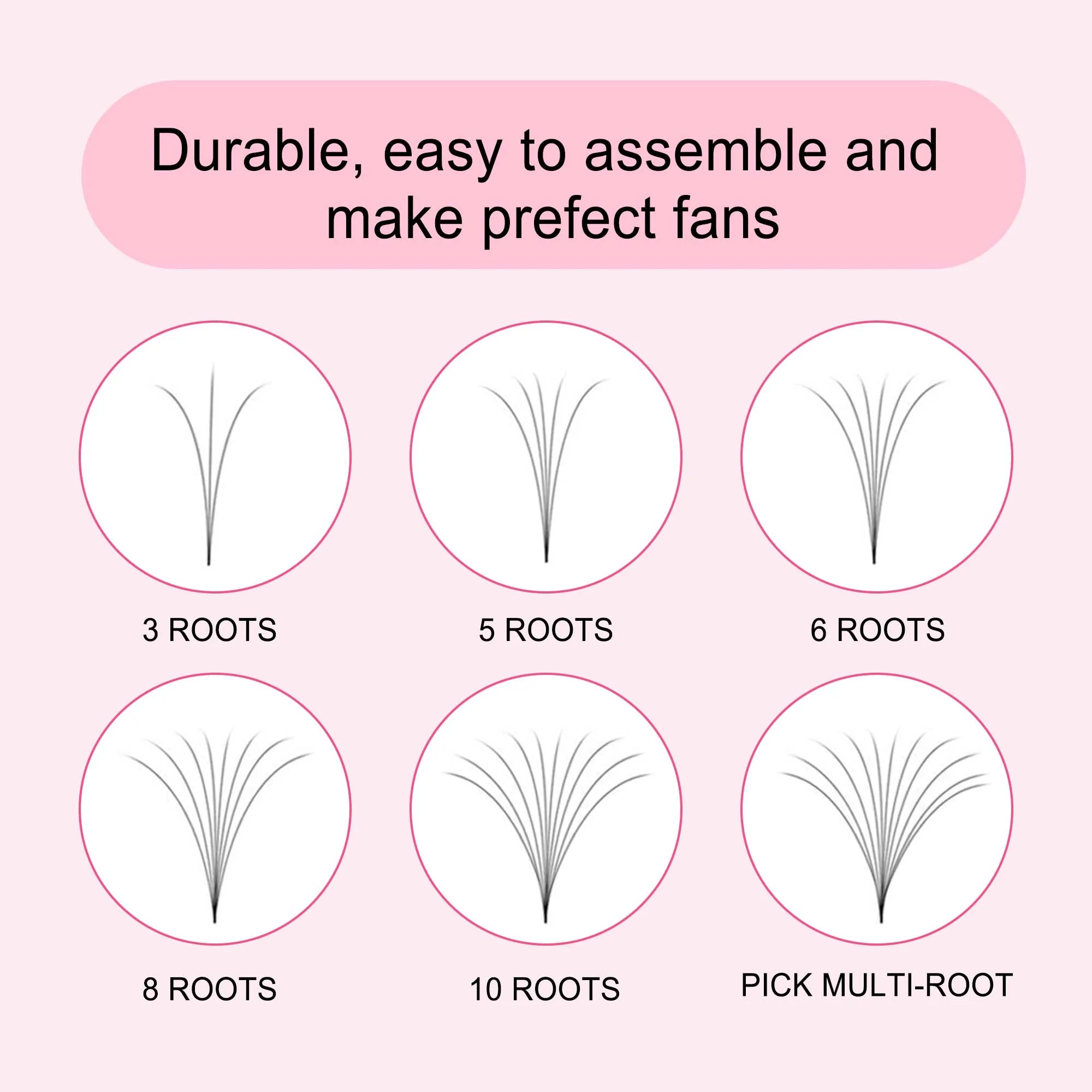 CoMango Easy Fan Lashes Extension DIY 2d/3d/4d/10d Faux Mink Blooming Eye Lash Extensions 0.03/0.05/0.07 Makeup Lashes