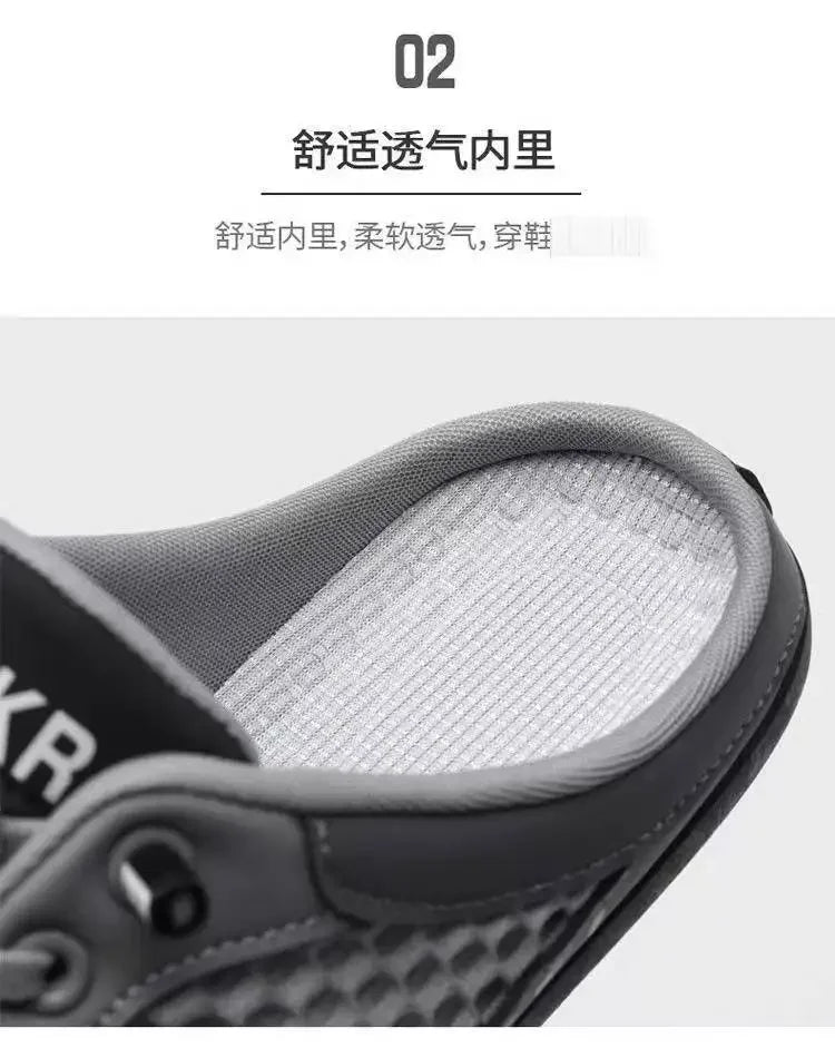 Men's Fashion Soft-soled Half Slippers Summer Men Trendy Bottom Casual Shoes Soft Sole Support Shoes Sneakers Zapatos De Hombre