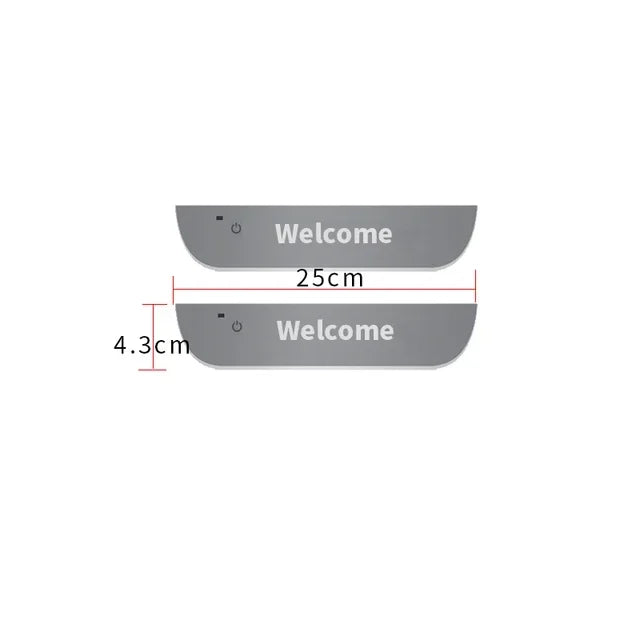 2/4pcs Car Customized Door Illuminated Sill Light Logo Projector Lamp USB Power Moving LED Welcome Pedal Scuff Plate Pedal Light