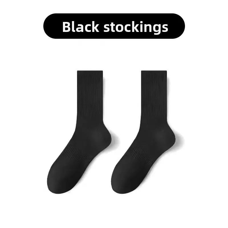 100 Cotton Xinjiang Socks for Men Women Unisex Sports Socks Black White Solid Color Anti Odor Short Socks for All Seasons Couple