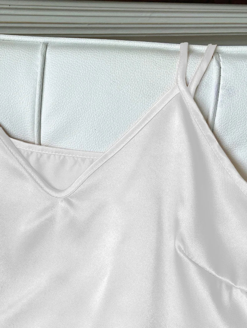 Fashion Sexy Underwear Set Women's 2 Pieces Sleepwear Pyjamas Silk Satin Bellyband Cami Top and Shorts Pajamas for Women Pijamas