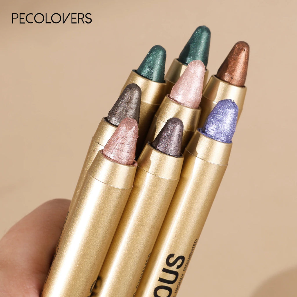 1PC Anti-smudge, Glitter and Matte Finish for Beginners, Vibrant Metallic, Silky, Double Headed Eye Shadow Stick for Bold Look