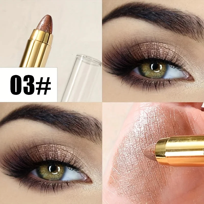 Waterproof Pearly Eyeshadow Pencil Stick 7 Colors Long Lasting Glitter Shimmer Eyeshadow Pen Eyeliner Stick Eyes Makeup Tools