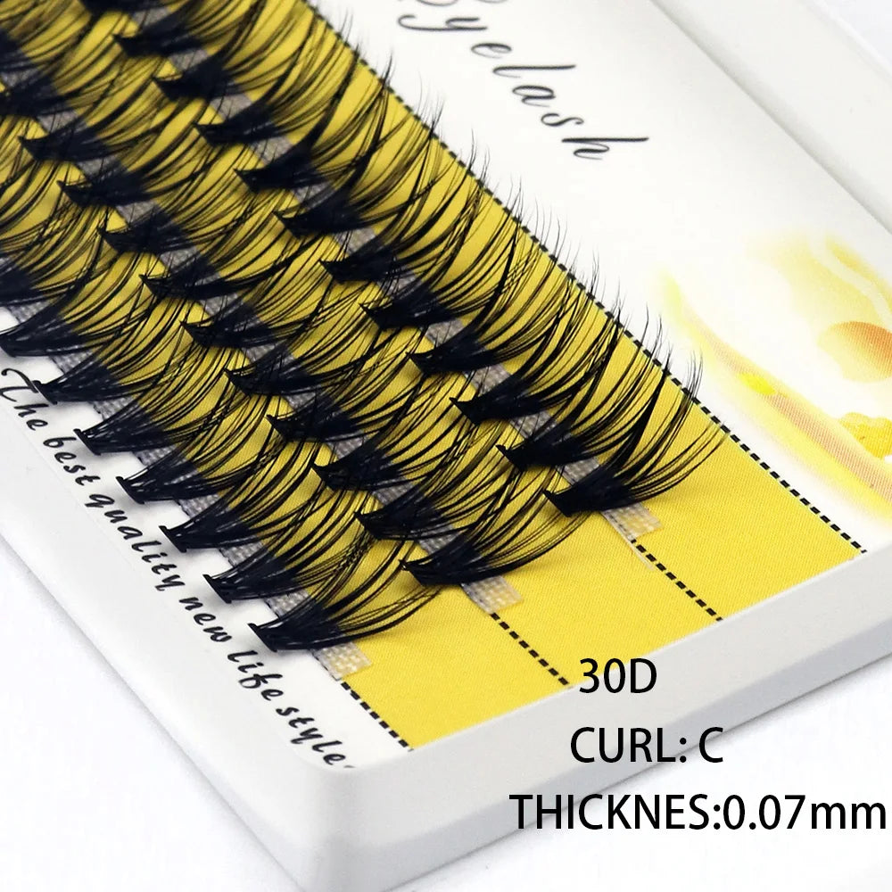 40/30/20D Cluster Eyelash Extension 1Box/60 Bundle Natural Thick Mink Lashes Russian Individual Eyelash bunches Wholesale Cilia