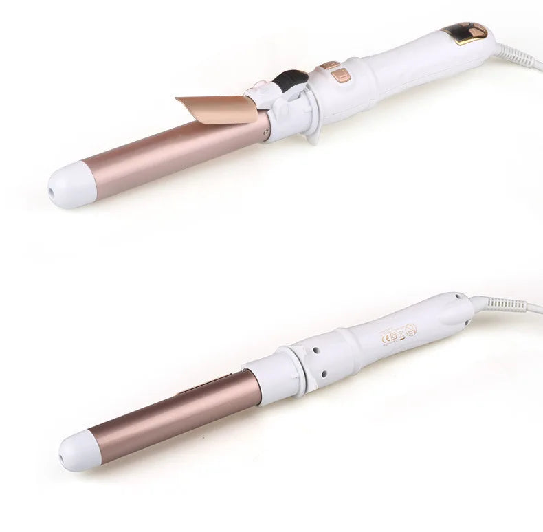 Automatic Hair Curler 1.1inches Rotating Curling Iron with LED Display Fast Heating Curling Wand Hair Curler for Home&Travel Use