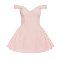 2025summer Off-shoulder Strapless Sexy Mini Dress Women Fashion Patchwork Sleeveless Backless High Waist A-line Club Party Dress