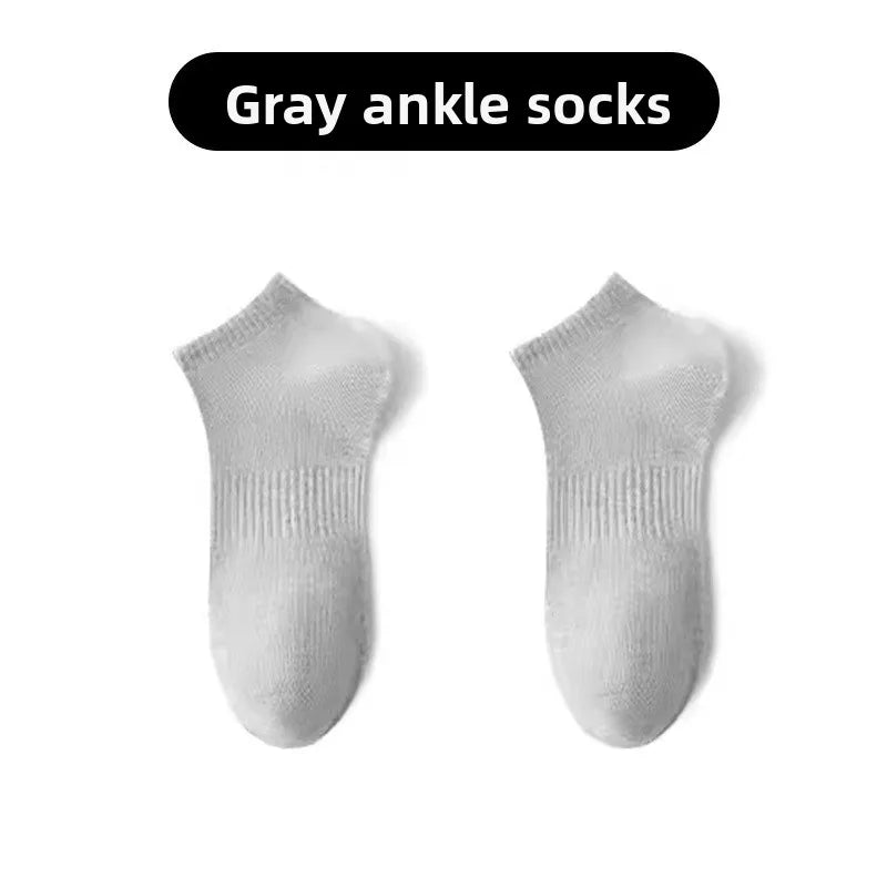100 Cotton Xinjiang Socks for Men Women Unisex Sports Socks Black White Solid Color Anti Odor Short Socks for All Seasons Couple