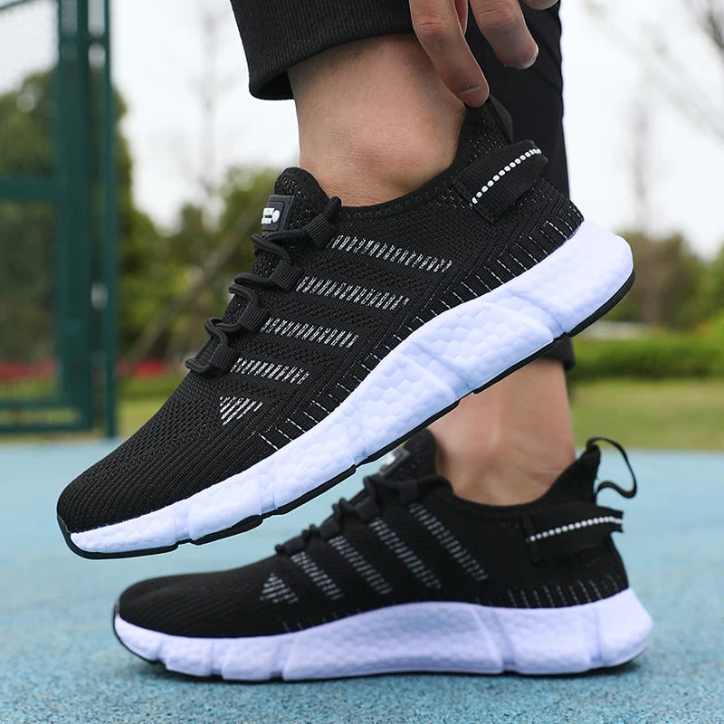 New Summer Soft Soled Running Shoes Men Mesh Breathable Casual Shoes Comfortable Fashionable Versatile Outdoor Exercise Shoes