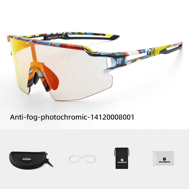 ROCKBROS Cycling Glasses Polarized UV400 Protection Bicycle Sunglasses Men Women Photochromic MTB Road Bicycle Goggles Eyewear