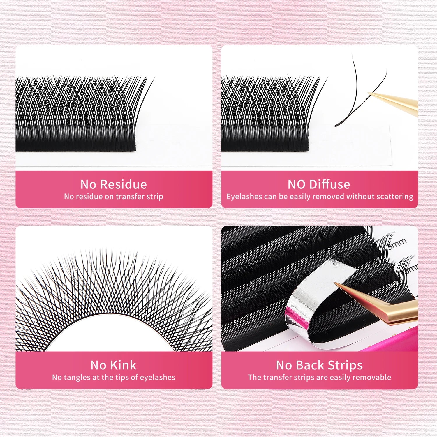 XIUSUZAKI YY Shape Black Brown Eyelashes Extensions Two Tips 2D YY False Lashes Natural Premade Volume Fans Individual Lashes