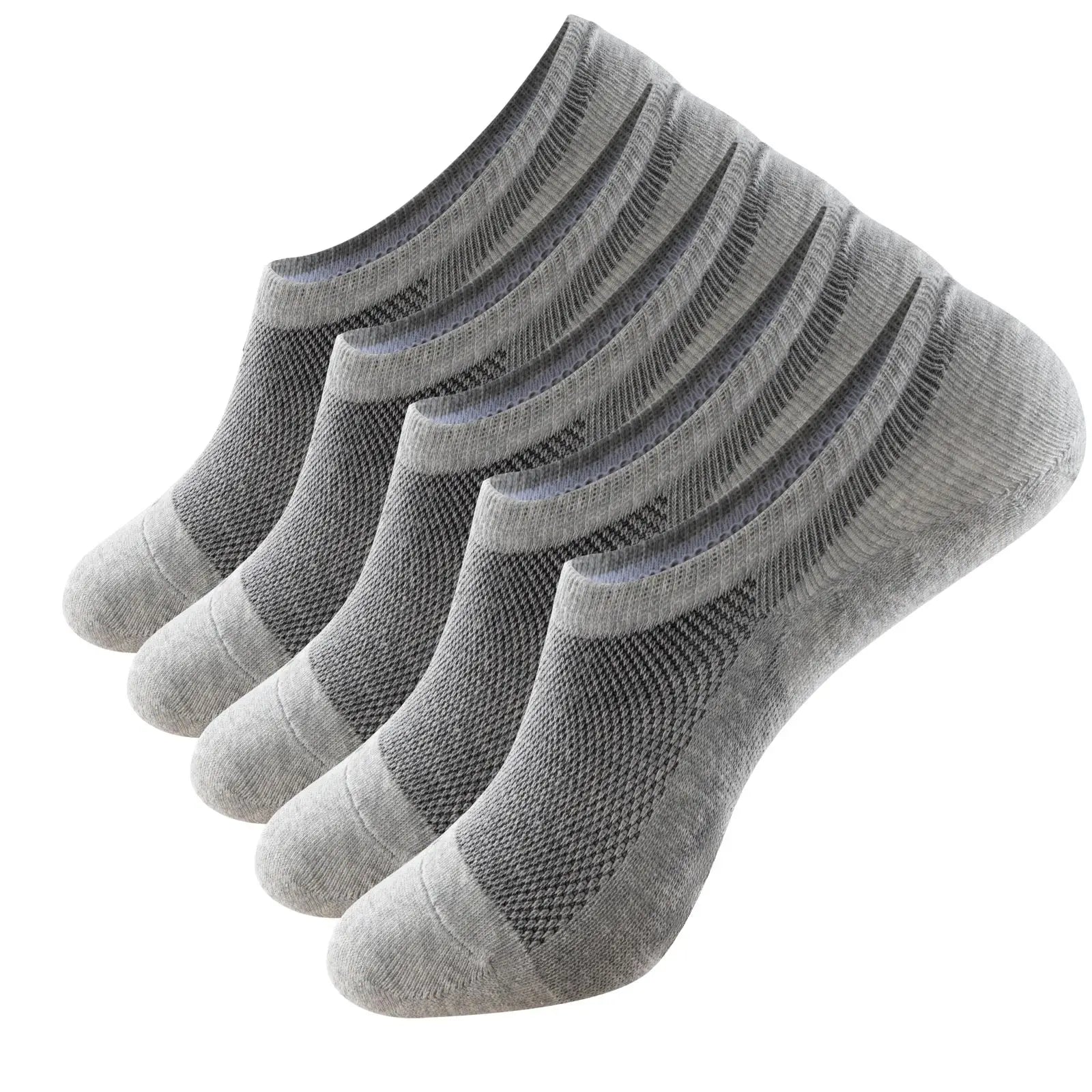 RMSWEETYIL 5 Pairs No Show Low Cut Short Invisible Liner No Slip Socks for Men and Women Cotton Thin Flat No See Boat Shoe Socks