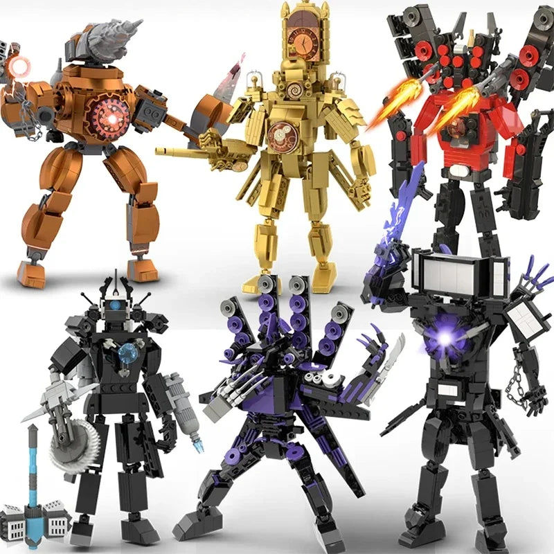 Moc Skibidi Toilet Action Figures Model builing Blocks Camerman Titan Speakerman Surveillance Man TVMan Boys Toys For Kids Gifts