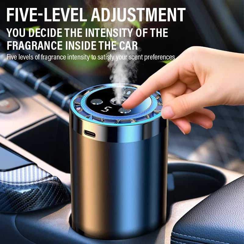 5 Modes Car Mounted Perfume Aromatherapy Automatic Spray Odor Removal Aluminum Alloy Colorful Atmosphere Light Star Ceiling