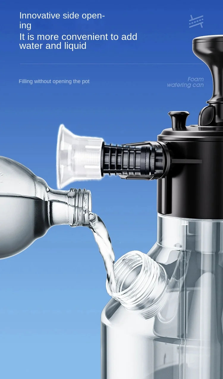 2.5L Hand Pump Foam Sprayer with 3 Types of Nozzle Hand Pneumatic Foam Cannon Snow Foam Car Wash Spray Bottle Car Window Cleanin