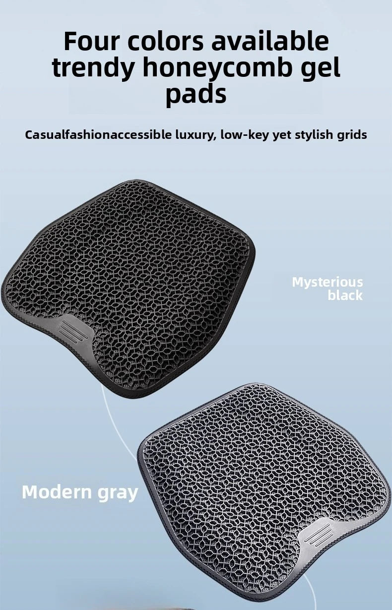 Honeycomb Design Gel Cushion Breathable, Soft and Easy to Clean Provides Comfortable Support Elastic Gel Car Seat Cushion