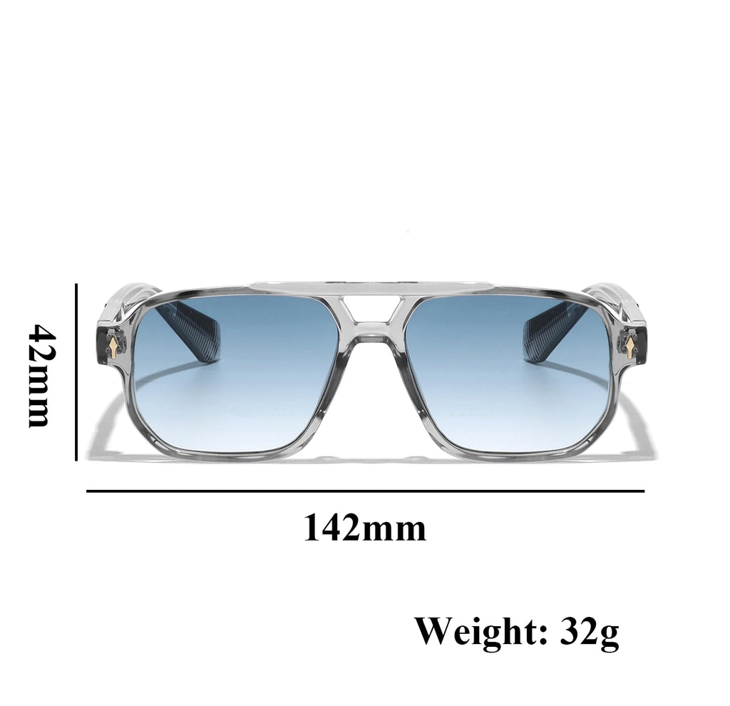 Retro 2026 Transparent Frame Sunglasses for Men and Women luxury brand designer UV400 Protection, Stylish for Driving & Outdoors