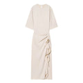 Women's Dress New Pleated Slit Midi Dress Spring Sexy Elegant Women's Long Dress