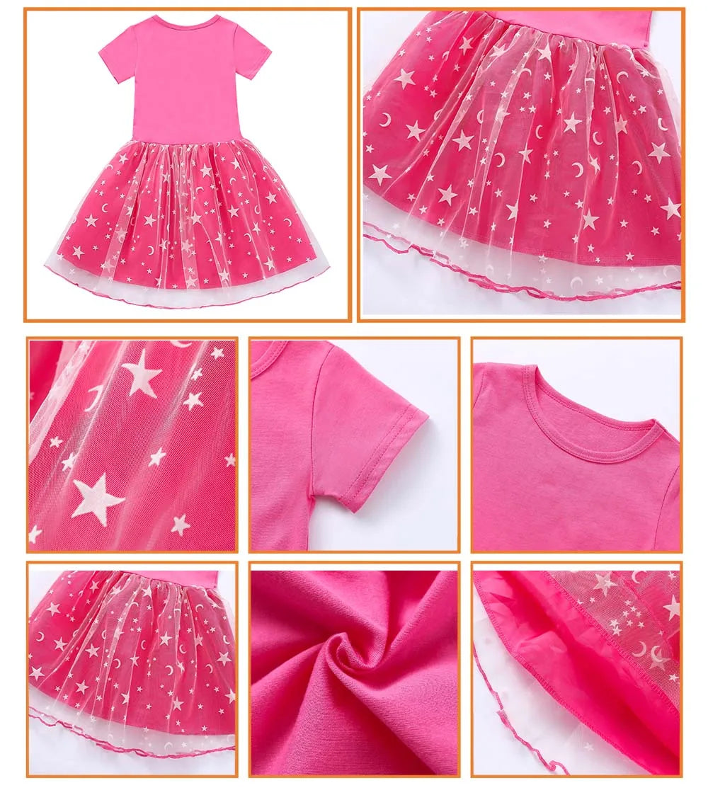 Rainbow Capybara Party Dress for Baby Girl Wedding Dress Our Beloved Baby Fashion for Babies Checkered Children Dresses Coming