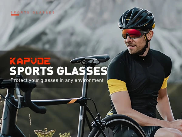 KAPVOE Polarised Cycling Glasses Outdoor Bicycle UV400 Goggles 5 Interchangeable Lenses Unisex Sports Sunglasses for Men Women