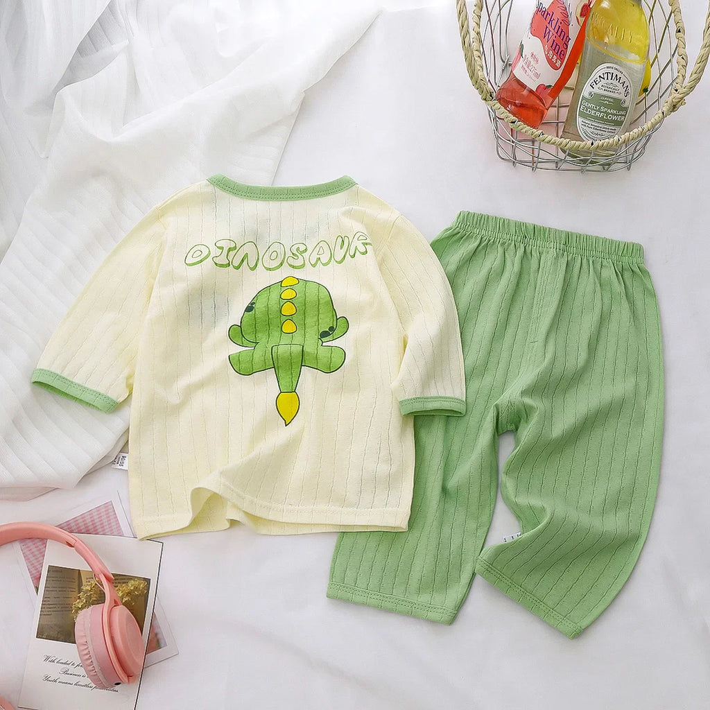 Kids Clothes Children's Set 100 Cotton Summer Pajamas Boys Girls Home Clothes Air Conditioning Clothes Loungewear Outfit