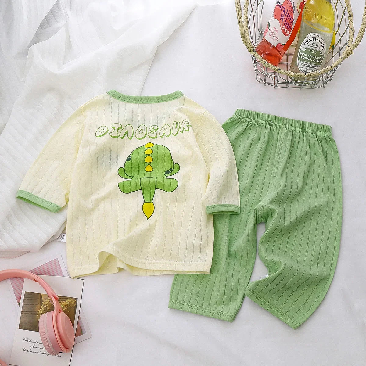 Kids Clothes Children's Set 100 Cotton Summer Pajamas Boys Girls Home Clothes Air Conditioning Clothes Loungewear Outfit