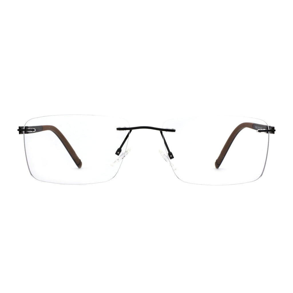 ZENOTTIC High-quality Rimless Rectangle Prescription Glasses Anti Blue Light/Photochromic Optical Eyeglasses For Men