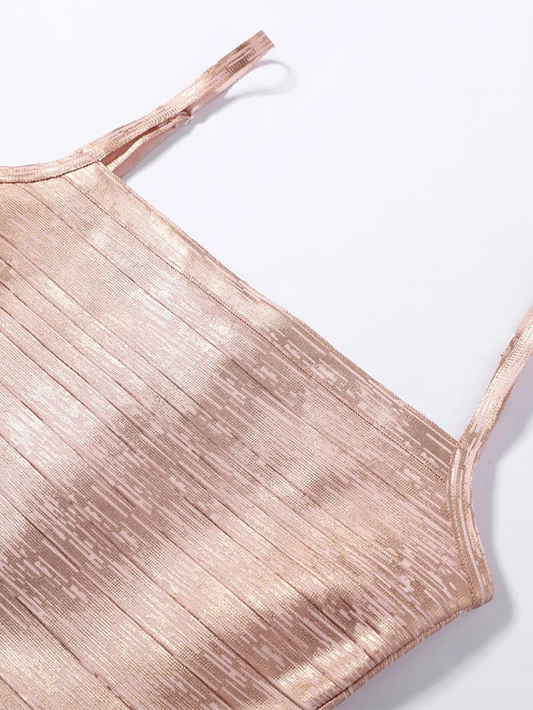 Metallic Shimmer Spaghetti Strap Sweetheart Neck Maxi Dress Bodycon Bandage For Women Night Out Party And Evening Wear
