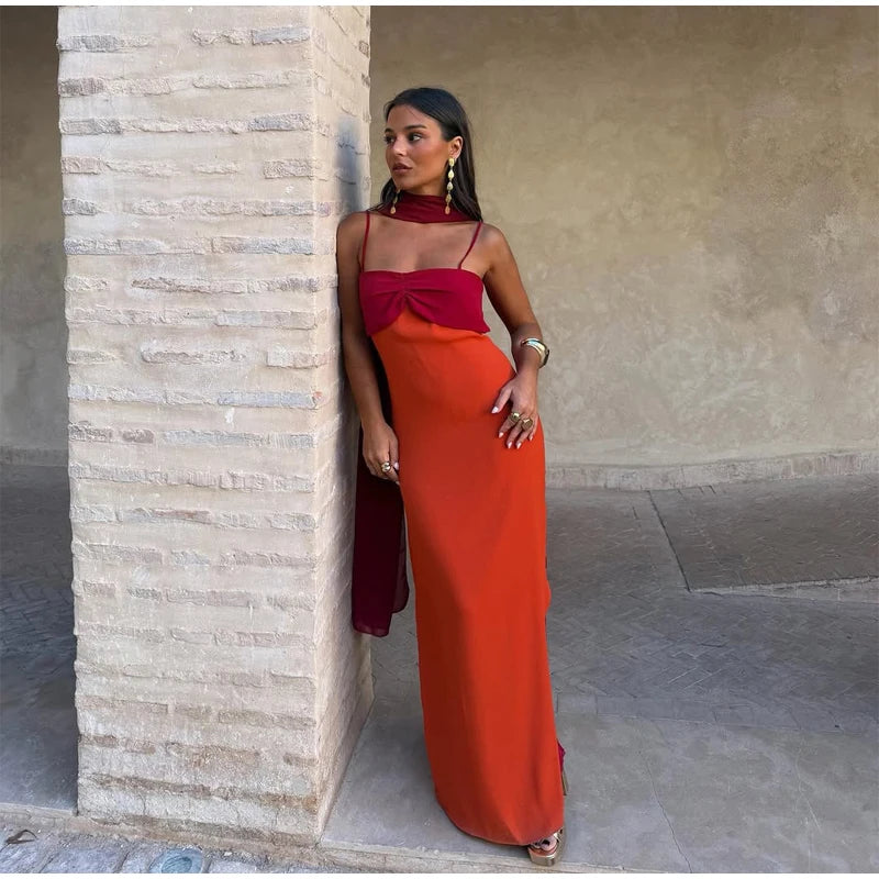 Solid Color Strapless Ribbon Women Summer Dress Sexy Sleeveless Backless High Waist Slim Maxi Vestidos 2026 Lady Vacation Outfit