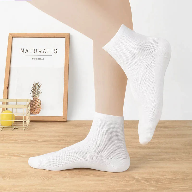 Children's Pure Cotton Mesh Boneless Summer Thin Ankle Socks OEKO-TEX Certified Safe for Kids Boys and Girls for School and Home