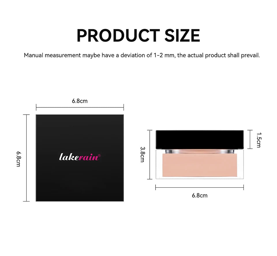 Loose Baking Setting Powder Long Lasting Oil Control Natural Face Matte Waterproof Brightening Loose Powder Makeup Cosmetics