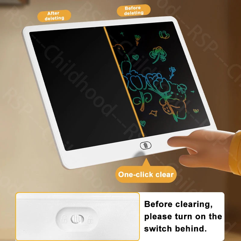 16/13/11 Inch LCD Writing Board Drawing tablet Kids Writing Painting Children Educational Toys for 3 4 5 6 7 8 Years Girls Boys
