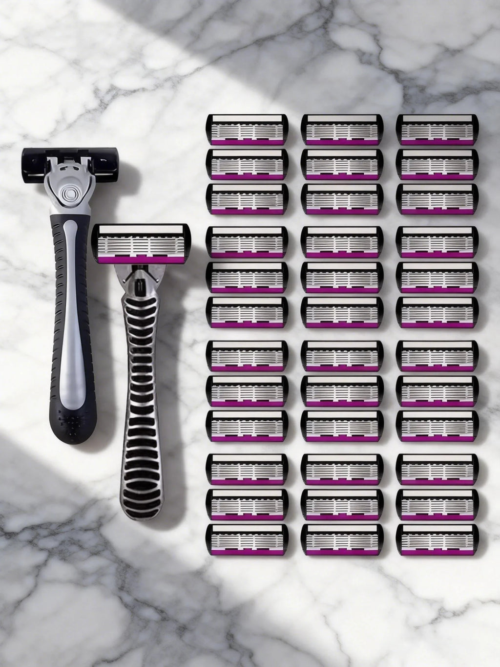 3/6/12 Pcs/ High Quality Man Safety Razor Blade 6 Layer German Stainless Steel Shaving Cartridges Compatible Mach Shaver